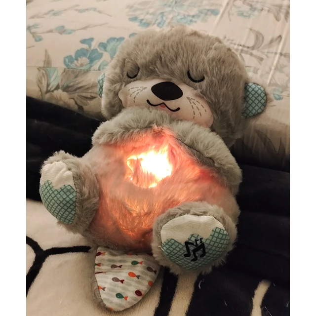 🧸✨ Peluche Nutria que Respira + Lámpara de Tulipanes de Regalo 🌷💡